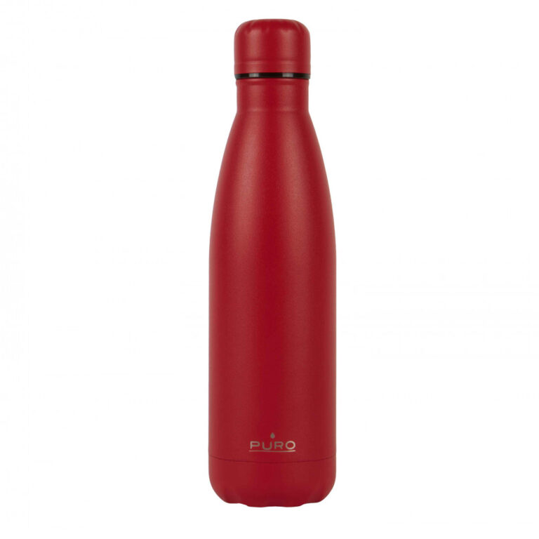 Puro Icon Botella de acero inoxidable doble pared 500ml rojo