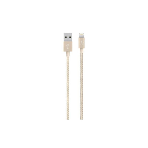 Belkin MIXIT Cable metálico de Apple a USB para iPhone 1,2m dorado.
