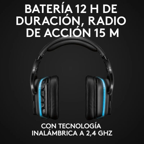 Auriculares Logitech G935 Gaming Inalámbricos LightSync 7.1 Usados - Imagen 3