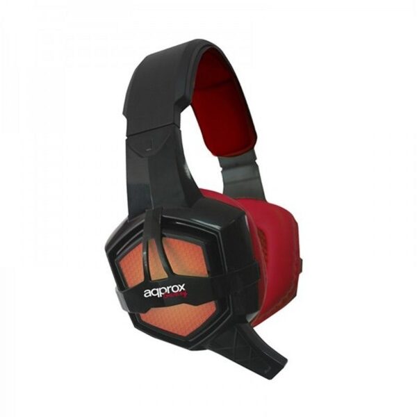 Auriculares con Micrófono Aqprox Gaming appGH10 Negro y Rojo.