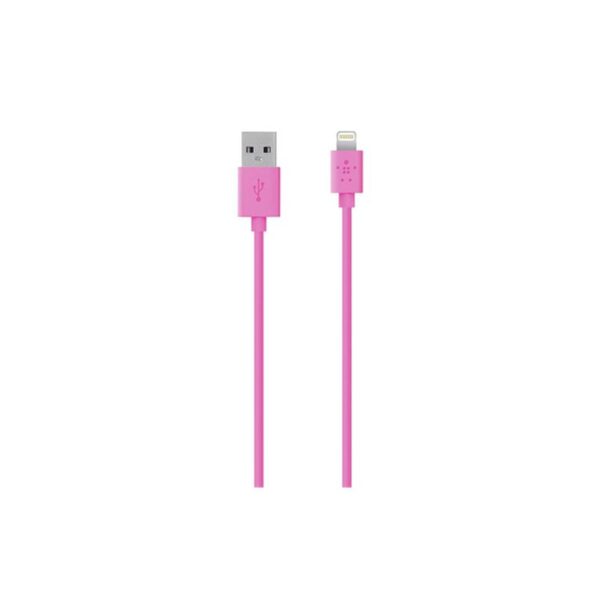 Belkin MIXIT Cable de Lightning a USB certificación MFi para iPhone 1,2m rosa
