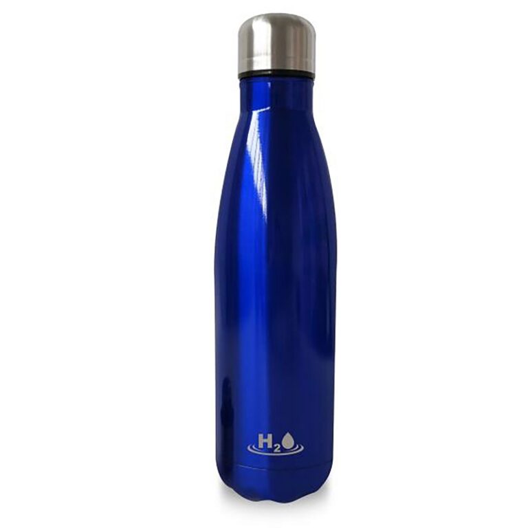 Puro H2O Botella de acero inoxidable doble pared 500ml azul