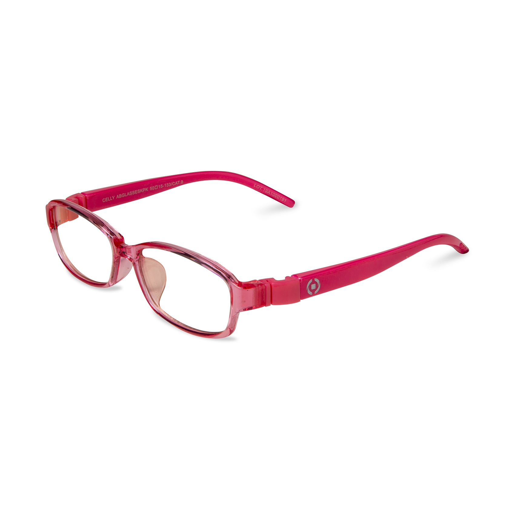 Gafas protección Celly bloquean luz azul de las pantallas color rosa.