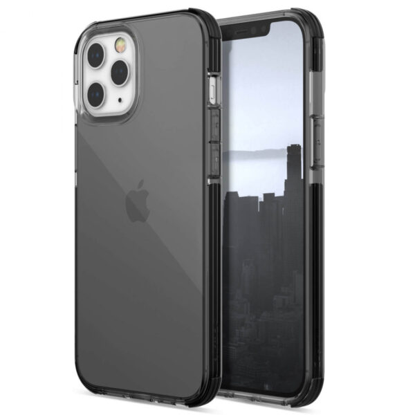 Funda Raptic Clear para Apple iPhone 12 Pro Max negra humo.