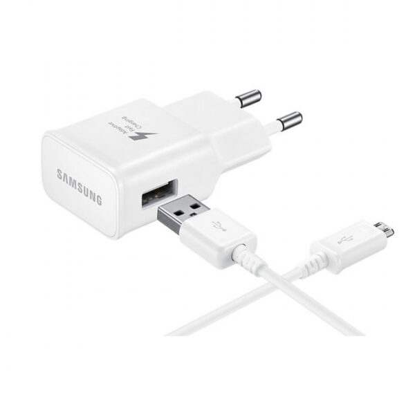 Samsung Pack cargador de pared USB 2A + Cable USB-Tipo C 1m blanco