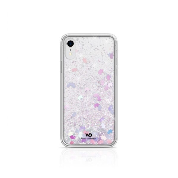 Funda White Diamonds Sparkle para Apple iPhone XR diseño unicornios.