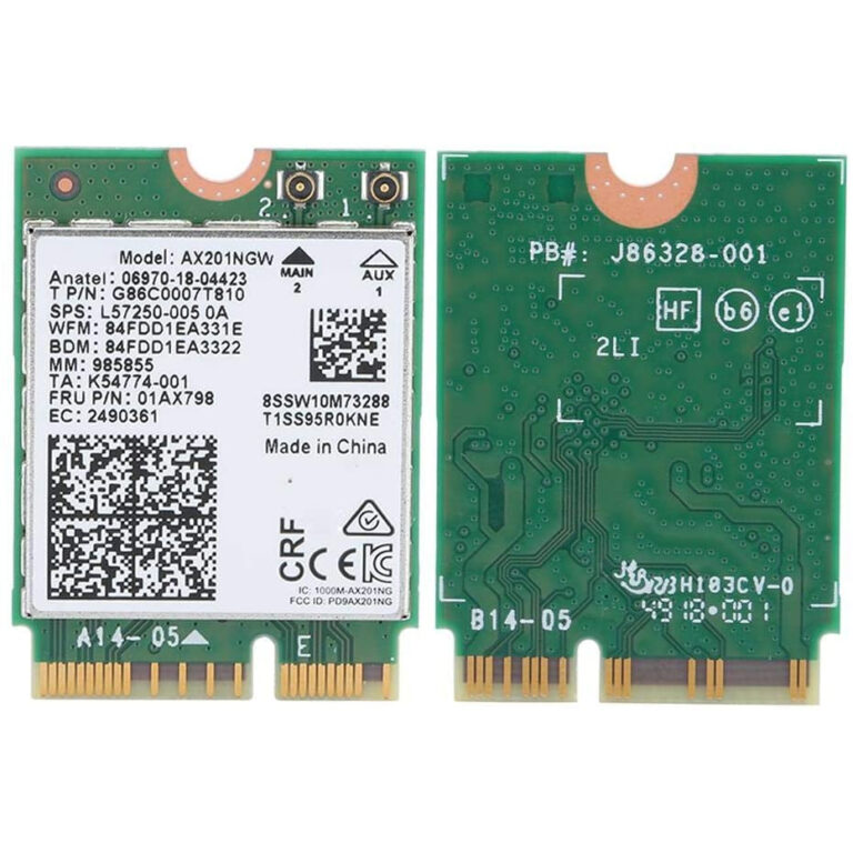 Tarjeta de Red inalámbrica Wifi para Intel AX201NGW 2974Mbps WiFi6 M.2