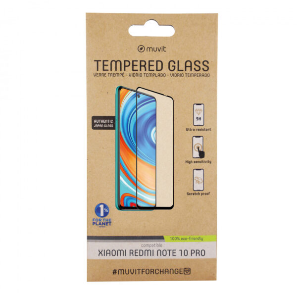 Protector de pantalla Muvit for change Xiaomi Redmi Note 10 Pro vidrio templado - Imagen 2