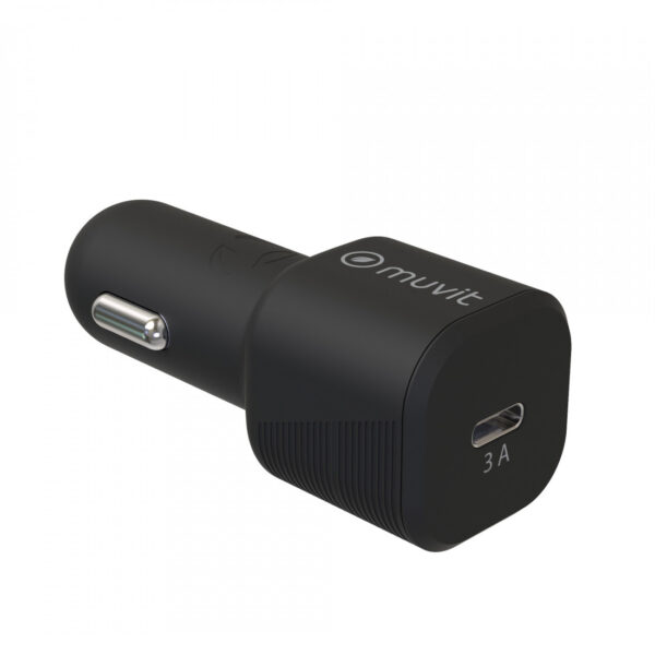 Cargador coche Muvit for Change Tipo C PD 18W negro. - Imagen 2