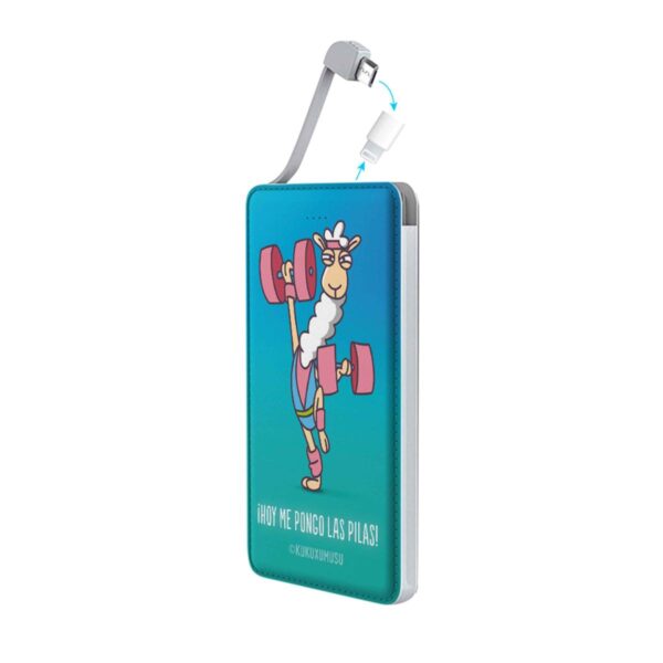 Power bank KUKUXUMUSU KUPB001 5000 mAh 1 USB 1 MicroUSB Azul - Imagen 2