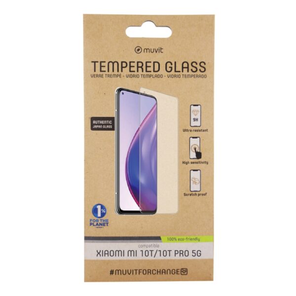 Protector de pantalla Muvit for change Xiaomi Mi 10T/10T Pro 5G vidrio templado - Imagen 2