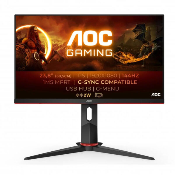 Monitor AOC Gaming 24G2U 24'' LED IPS FullHD 144Hz FreeSync Usado