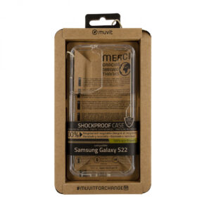Funda Muvit for Change Shockproof 2m para Samsung Galaxy S22 5G transparente.