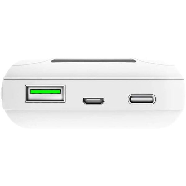 Power Bank Puro 10000mAh Display USB-A+USB-C 15W blanco - Imagen 2
