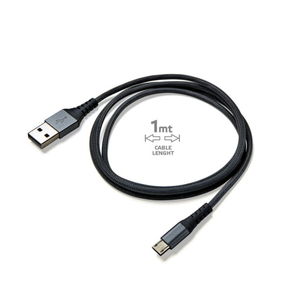 Cable Celly USBMICRONYLBK USB a Micro USB de Nylon negro. - Imagen 3