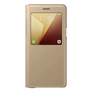 Funda original Samsung S View Cover para Samsung Galaxy Note 7 dorado.