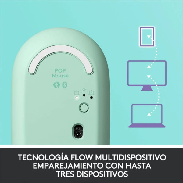 Ratón Inalámbrico Logitech POP Daydream Emoji Personalizable 4000DPI Lila - Imagen 6