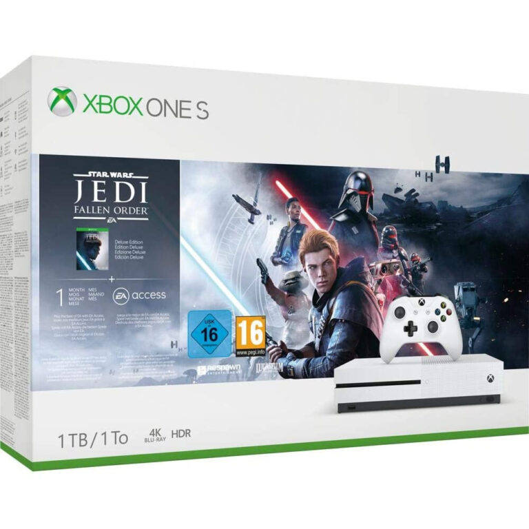 Consola Microsoft XBox One S 1TB Mando Inalámbrico+Star Wars Jedi: Fallen Order