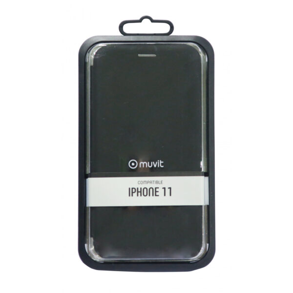 Funda Muvit Folio con Función Soporte y Tarjetero para Apple iPhone 11 negra - Imagen 7