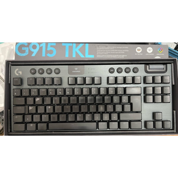 Teclado Gaming Logitech G915 LIGHTSPEED TKL Usado **Tiene teclas borradas W-A-D**