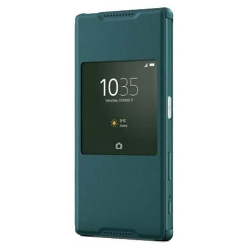 Funda con ventana original Sony para Sony Xperia Z5 Verde