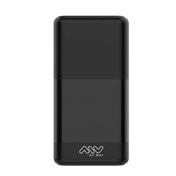 Power Bank MyWay 20000 mAh USB 2 puertos 1A + 2.1A cable USB-Micro USB negra (NUEVA) - Imagen 4