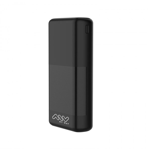 Power Bank MyWay 20000 mAh USB 2 puertos 1A + 2.1A cable USB-Micro USB negra (NUEVA) - Imagen 2