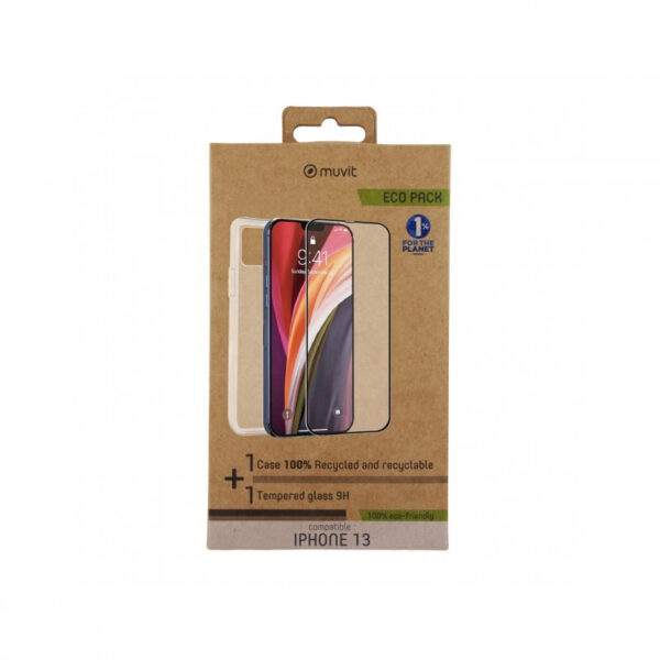 Pack Muvit for Change para Apple iPhone 13 Funda cristal soft+protector de pant. - Imagen 2
