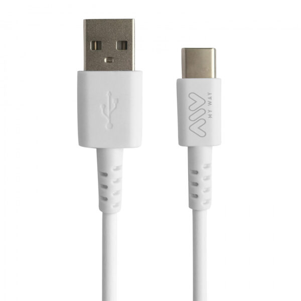 Pack Myway cargador de pared USB 2A + cable USB C 1m blanco - Imagen 2