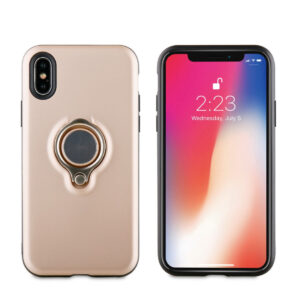 Funda Muvit ring magnetica para Apple iPhone Xs/X rosa oro