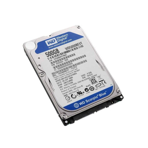 Disco Duro WD Scorpio Blue 500GB WD5000BEVT 2,5'' SATA II 5400RPM Usado