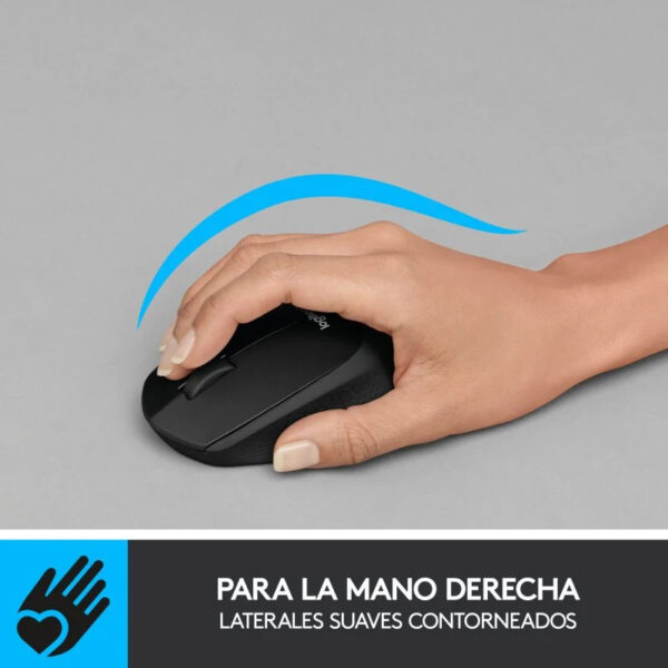 Ratón Inalámbrico Logitech M330 Silent Plus Negro 1000DPI Usado - Imagen 3