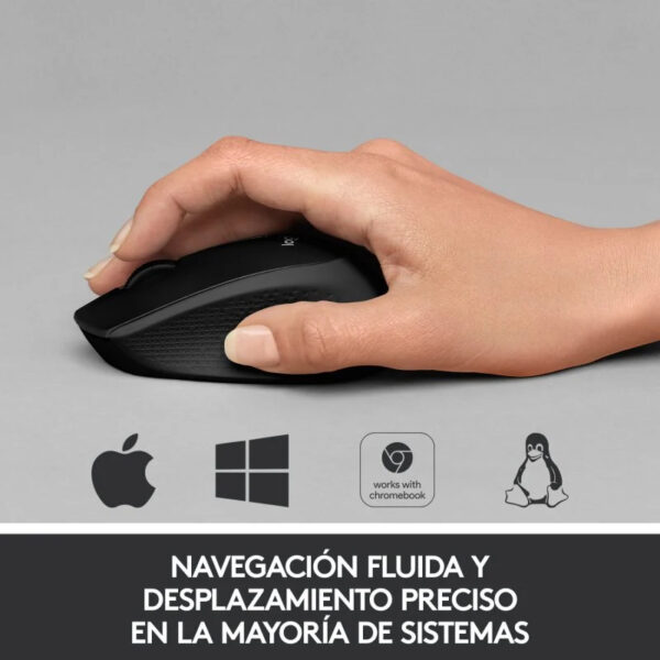 Ratón Inalámbrico Logitech M330 Silent Plus Negro 1000DPI Usado - Imagen 4