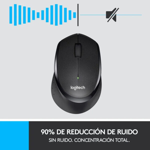 Ratón Inalámbrico Logitech M330 Silent Plus Negro 1000DPI Usado - Imagen 2