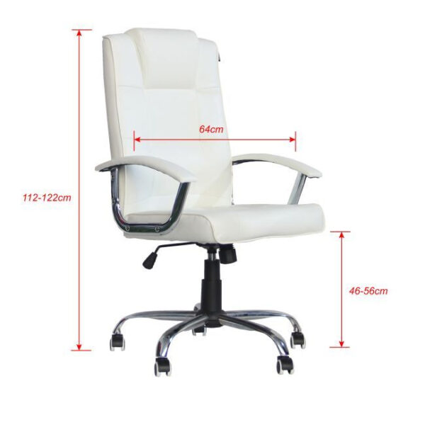 Silla Oficina Equip ‎651007 Ergonomica  Blanca Usada - Imagen 5