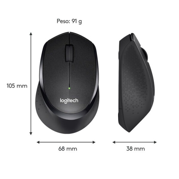 Ratón Inalámbrico Logitech M330 Silent Plus Negro 1000DPI Usado - Imagen 6