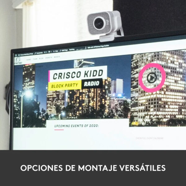 Cámara web Logitech StreamCam Webcam USB-C Full HD Blanca Usada - Imagen 8