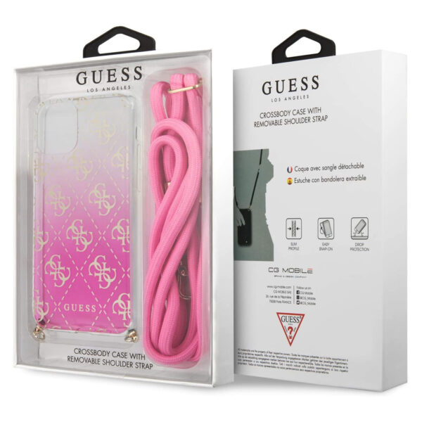 Funda Guess con Colgante para Apple iPhone 11 Pro MAX Rosa - Imagen 4