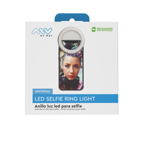 Aro de luz Myway LED compatible con selfies blanco - Imagen 3