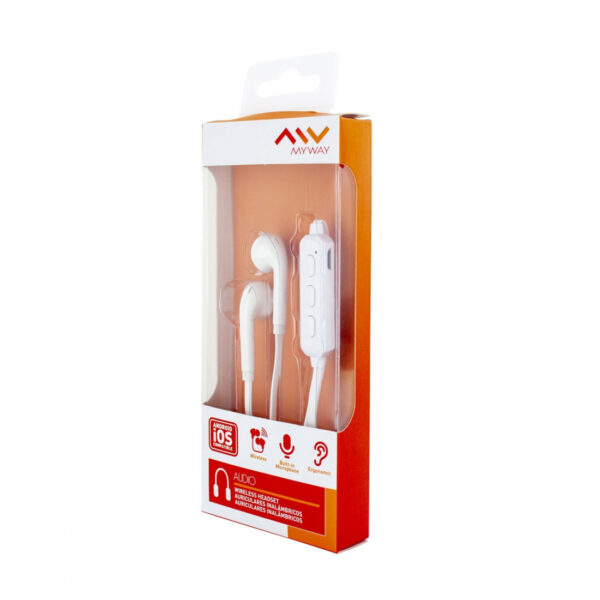 Auriculares estéreo bluetooth Myway blancos - Imagen 2