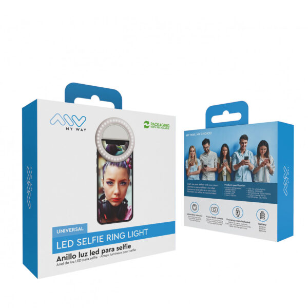 Aro de luz Myway LED compatible con selfies blanco - Imagen 2