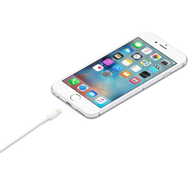 Cable Original Apple de USB a Conector Lightning 1m Blanco (NUEVO) - Imagen 3