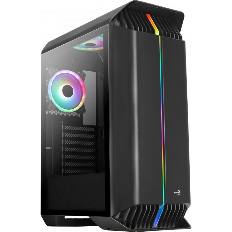 Caja Gaming Atx Aerocool Gladiatorduobkv1 3 Ventiladores Argb Cristal Templado