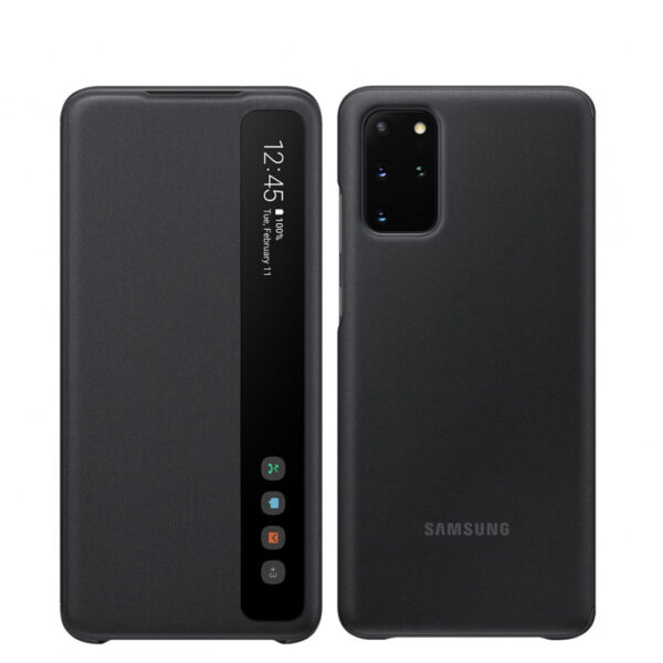 Funda original Samsung Clear View para Samsung Galaxy S20+ negra (NUEVA) - Imagen 2