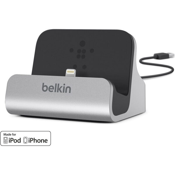Base Dock de Carga y sincronización para iPhone y iPad Belkin E9M004 Plateado - Imagen 2
