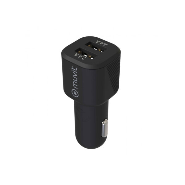 Cargador coche Muvit for Change 2 USB 4,8A 24W negro - Imagen 3