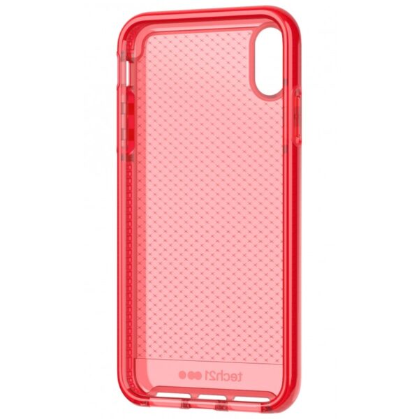 Funda de Silicona Tech21 Evo Check roja para Apple iPhone XS Max - Imagen 2