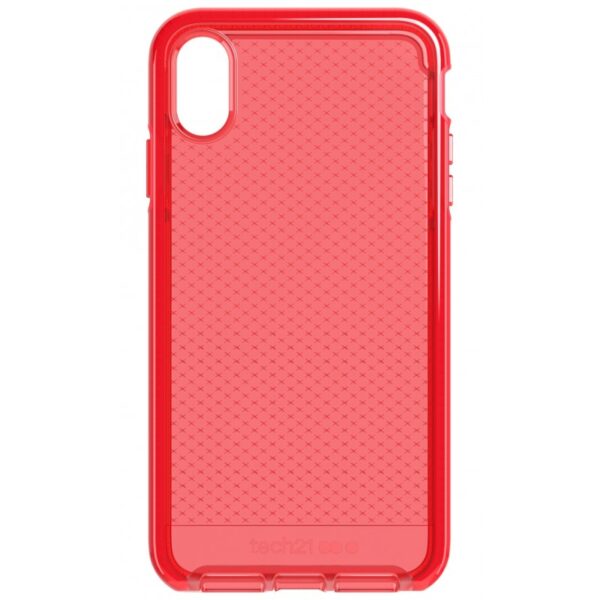 Funda de Silicona Tech21 Evo Check roja para Apple iPhone XS Max - Imagen 4