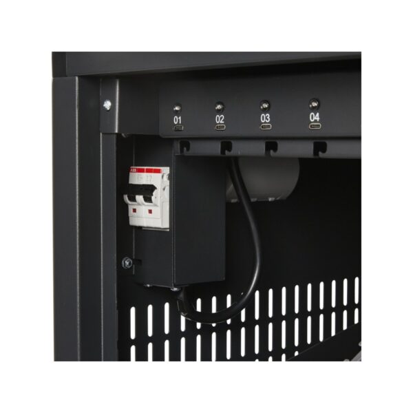Armario de pared para gestión y carga 12 portátiles V7 CHGSTA12USBCPD-1E negro - Imagen 4
