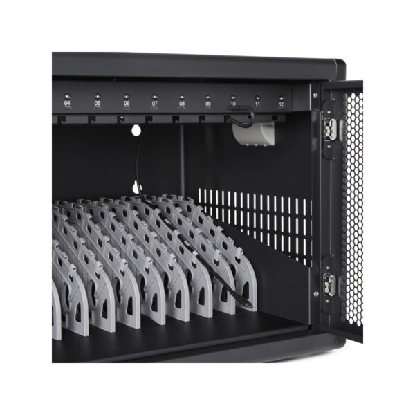 Armario de pared para gestión y carga 12 portátiles V7 CHGSTA12USBCPD-1E negro - Imagen 7